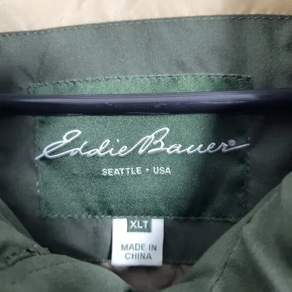 Eddie Bauer Goose Down Army Green EB650 Puffer Vest Size XLT 32726-1Clo3 - Picture 3 of 12